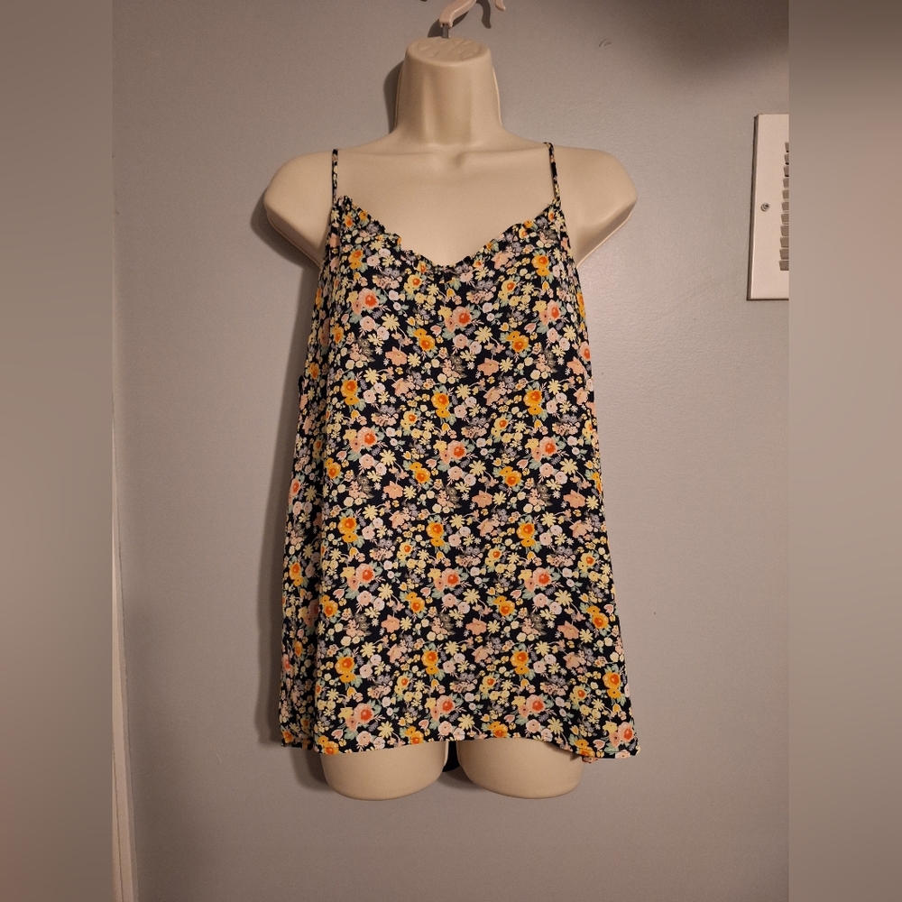 LOFT Navy Floral Print Camisole